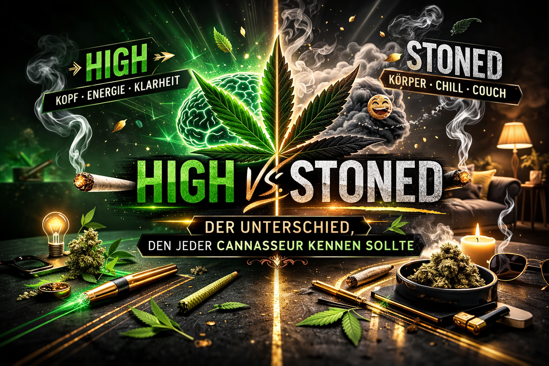 Unterschied zwischen High und Stoned – Cannabis Wirkung erklärt – Cannasseur Guide Blog von Blaze Bae