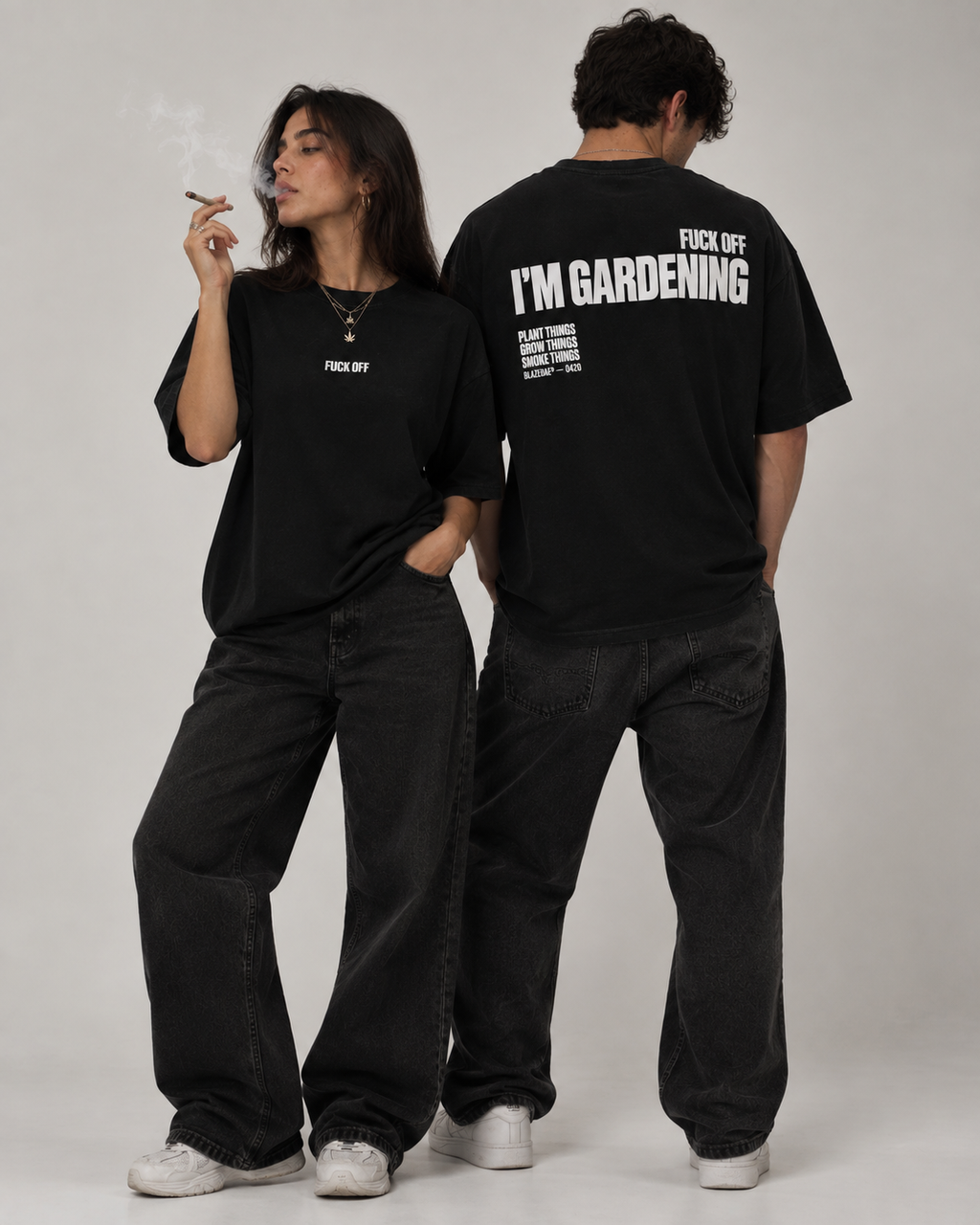FUCK OFF I‘M GARDENING  Oversized Shirt für Cannabis Grower