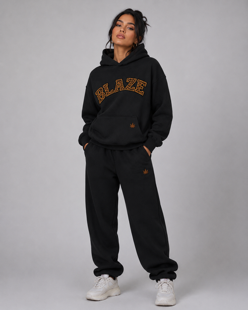 BLAZE – Leo Print Oversized Hoodie