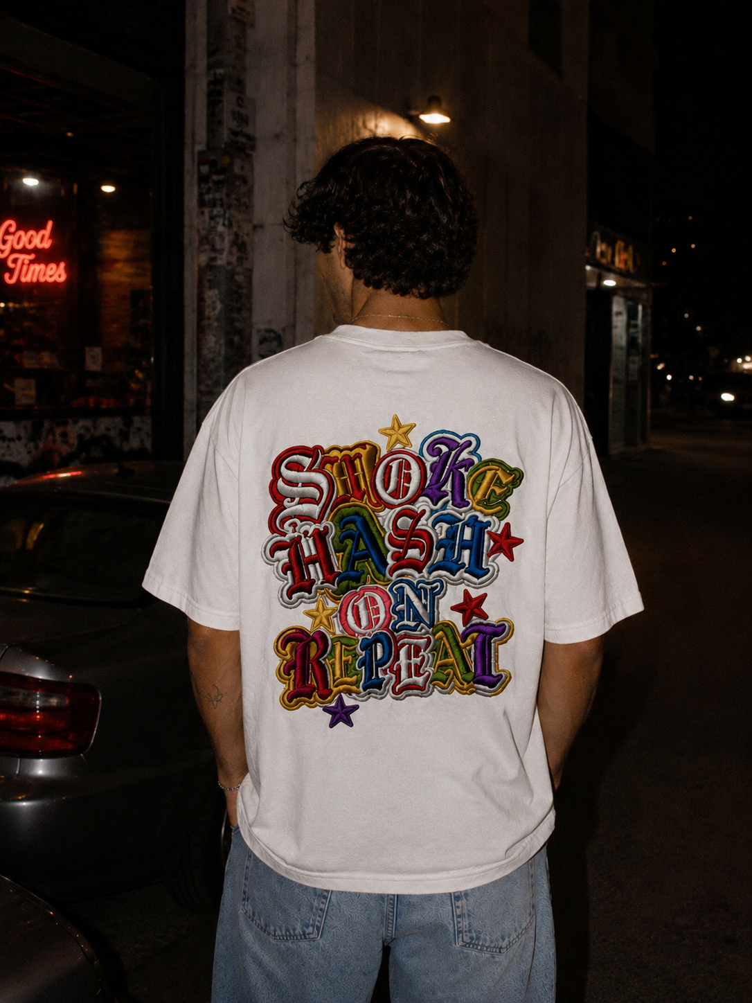 Smoke Hash on repeat - Premium Oversized Shirt