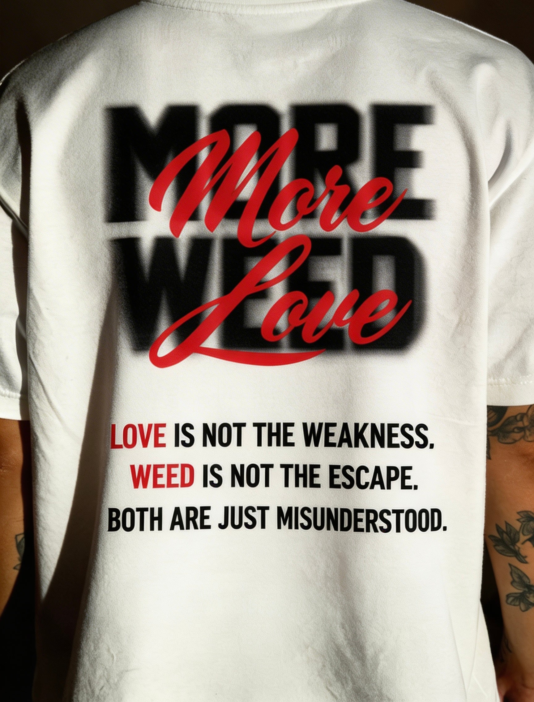 MORE WEED, MORE LOVE – Oversized Weed T-Shirt