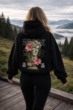 BLAZE Rosa Blume Hoodie – Cannabis Oversize Hoodie