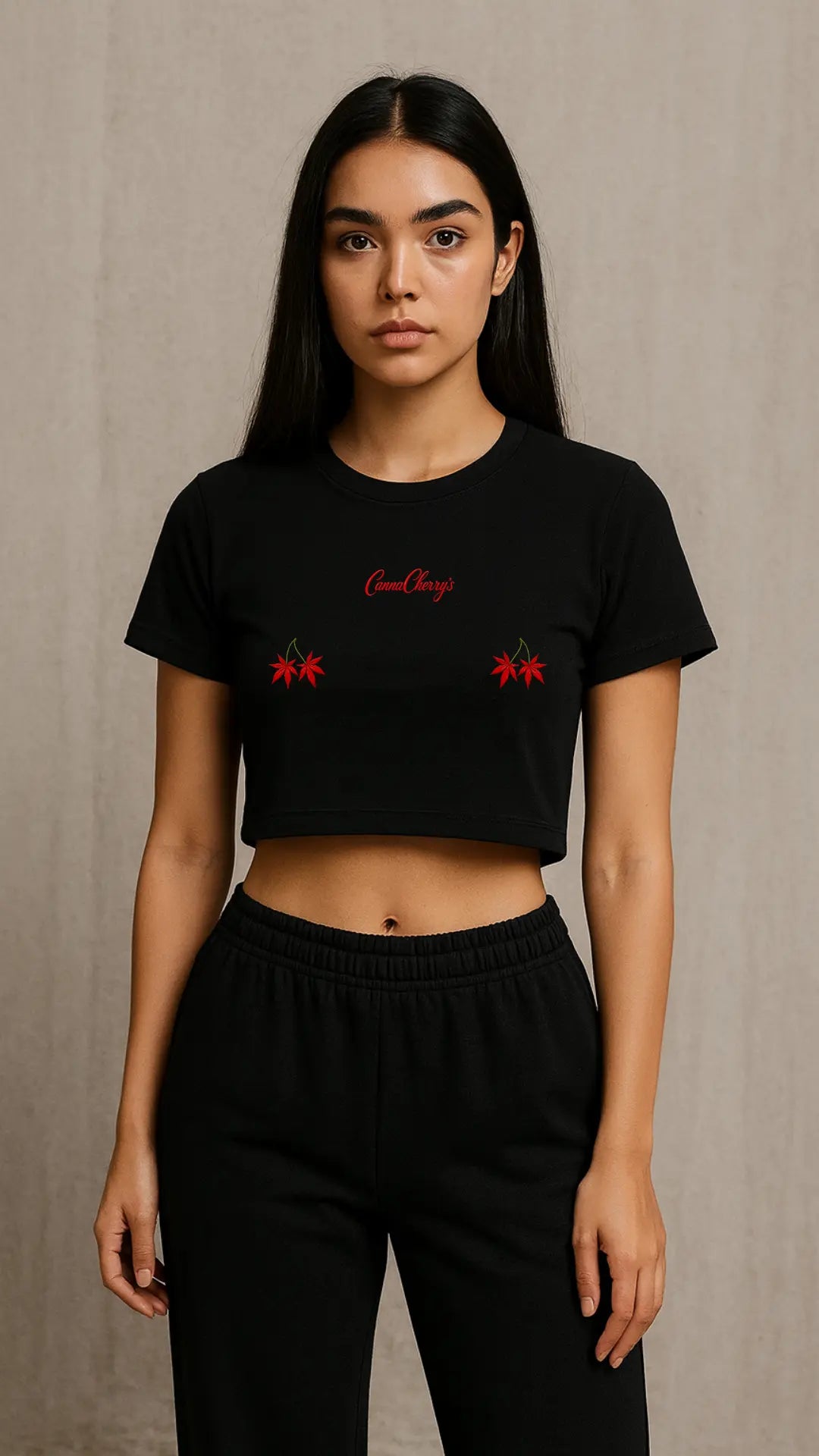 CannaCherry´s Rot -Cropped Tee - BlazeBae
