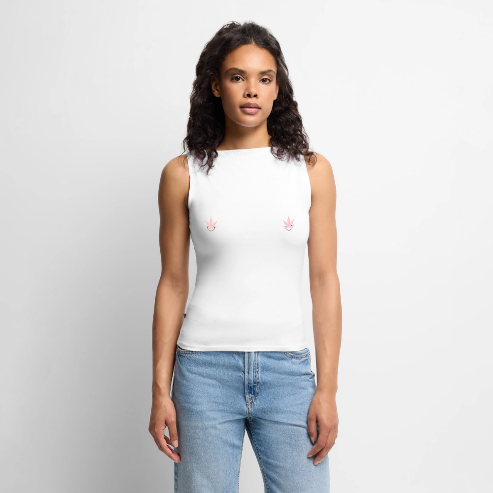 Weed Nippelpiercing - white