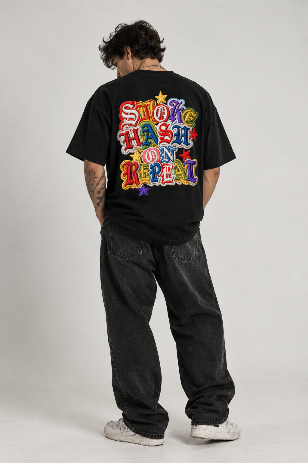 Smoke Hash on repeat - Premium Oversized Shirt