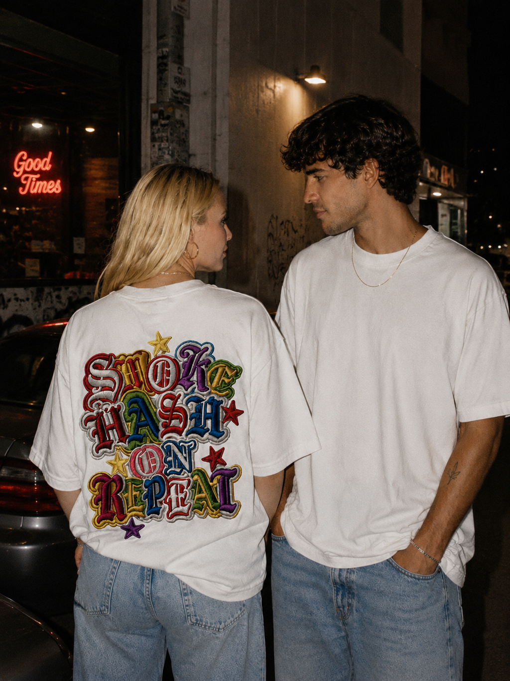 Smoke Hash on repeat - Premium Oversized Shirt