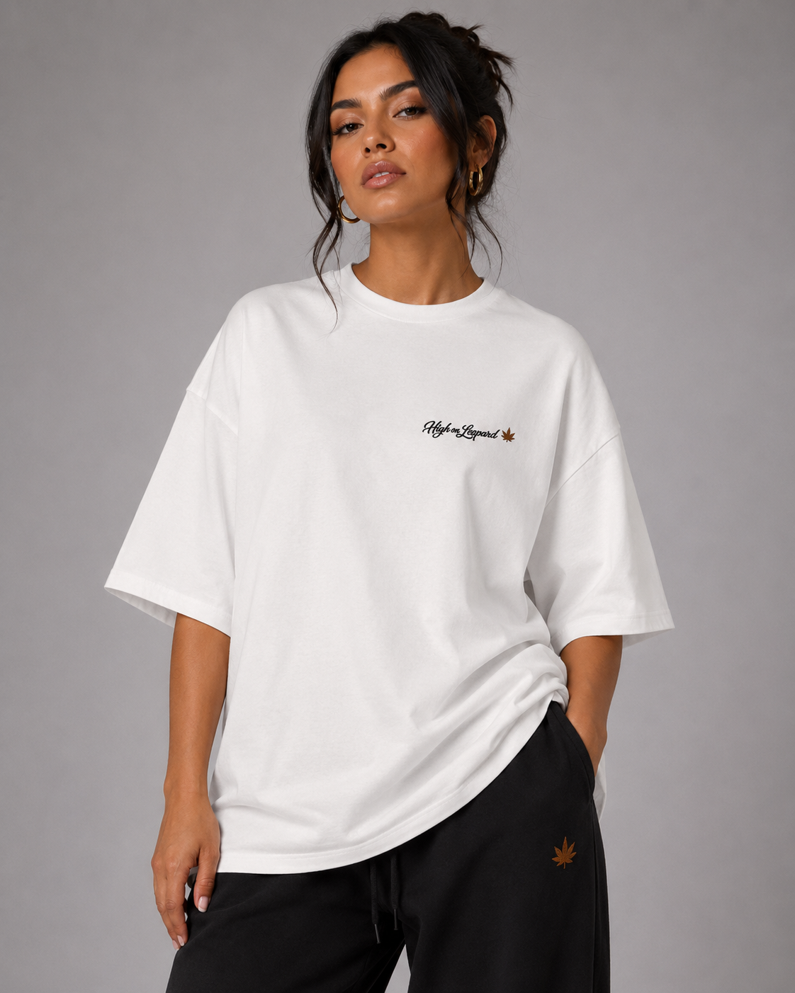 HIGH ON LEOPARD- Oversized Shirt