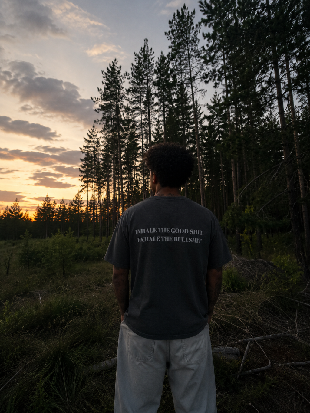 INHALE THE GOOD SHIT, EXHALE THE BULLSHIT– Cannabis T-Shirt | Oversize Shirt