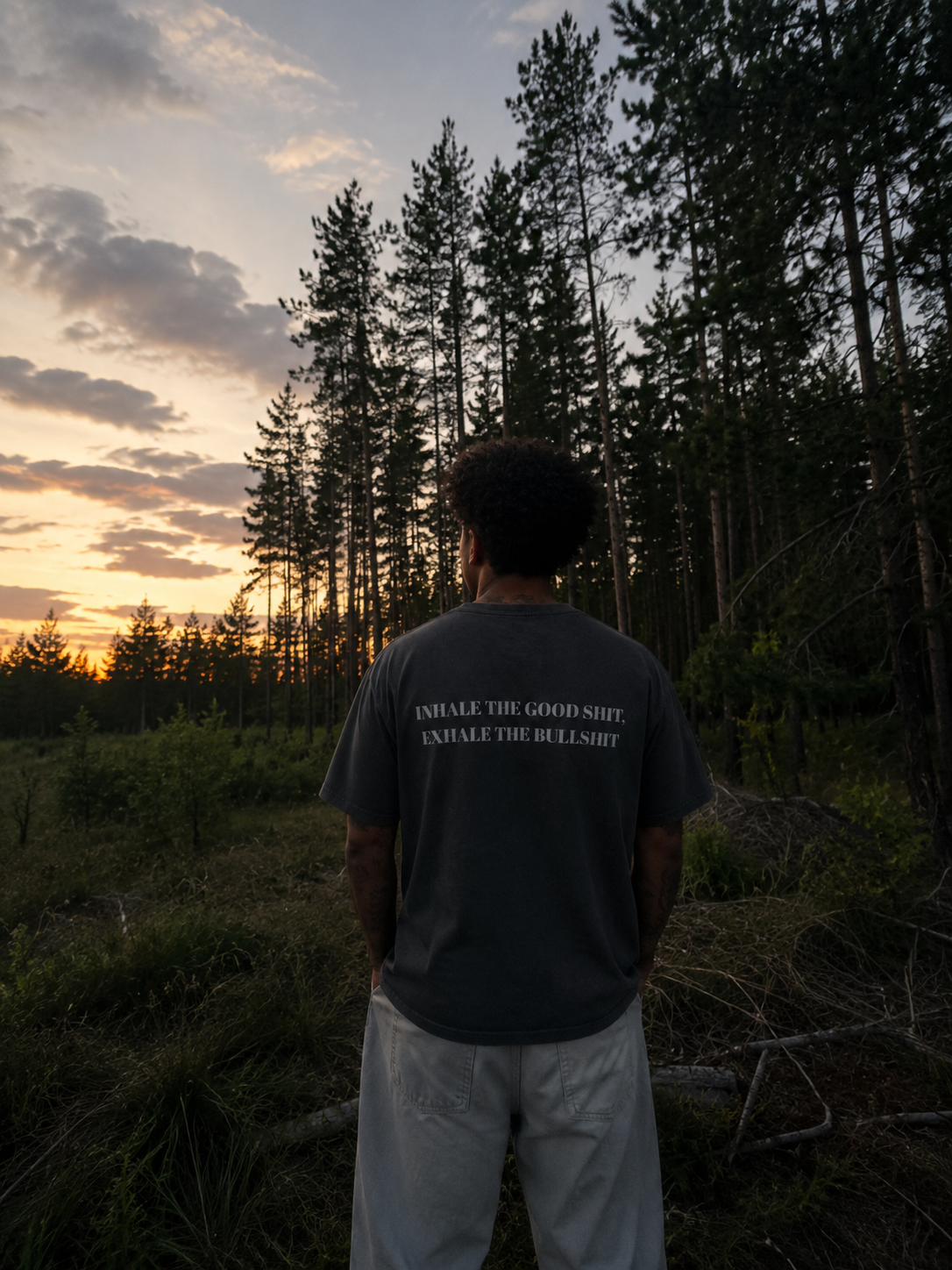 INHALE THE GOOD SHIT, EXHALE THE BULLSHIT– Cannabis T-Shirt | Oversize Shirt