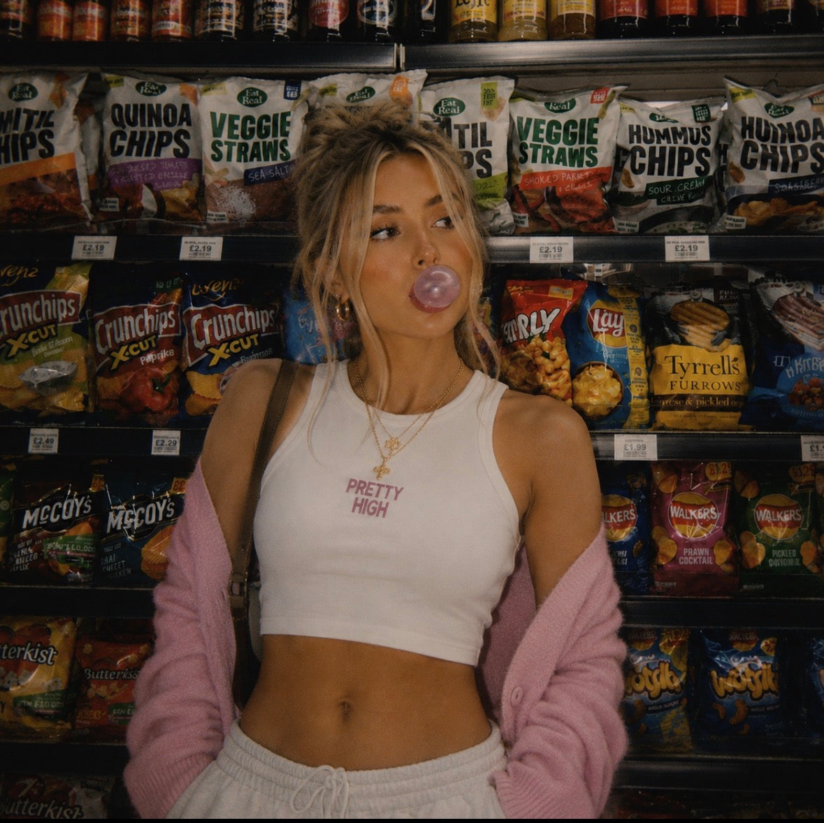 Pretty High Crop Top (mit Stick )