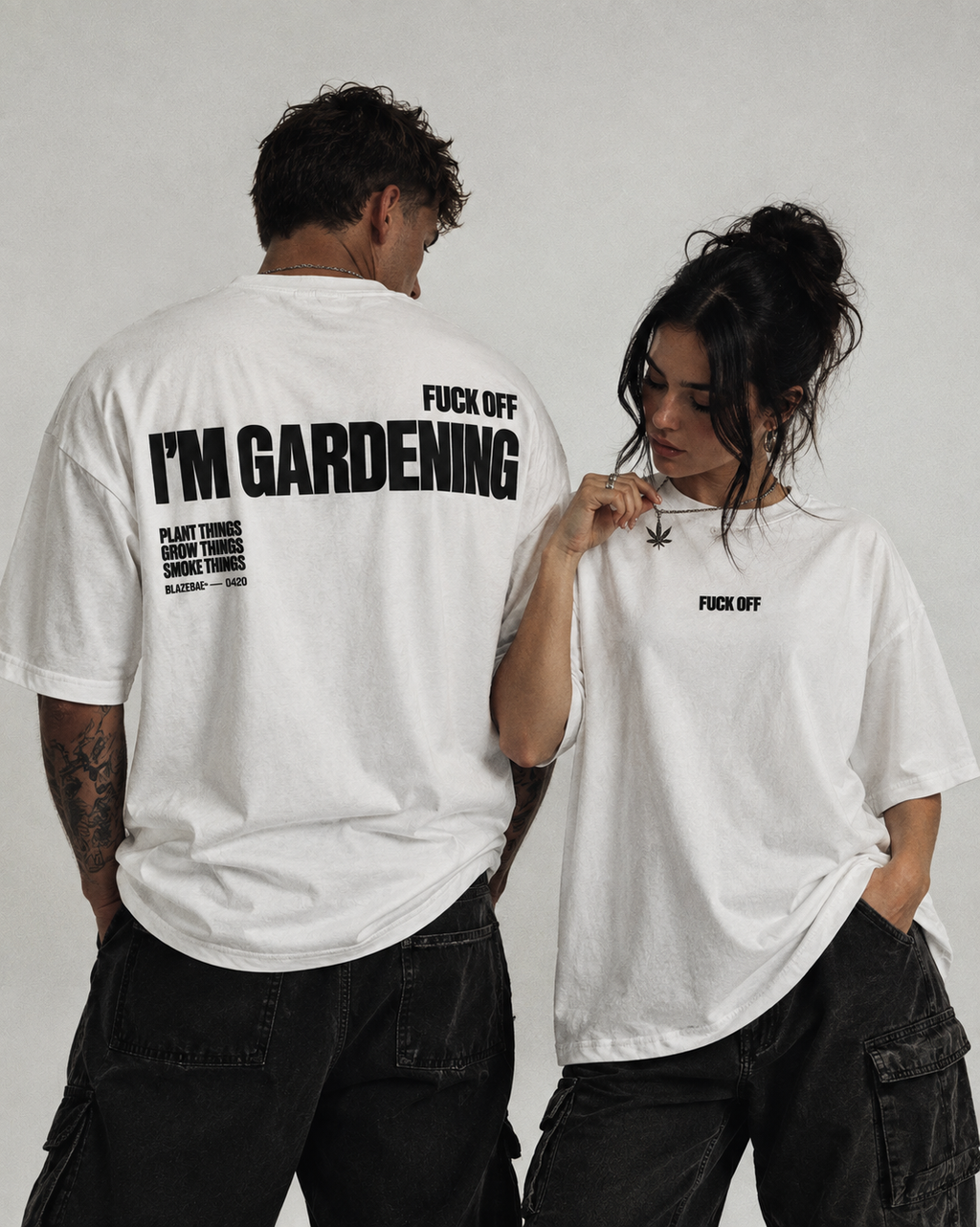 FUCK OFF I‘M GARDENING  Oversized Shirt für Cannabis Grower