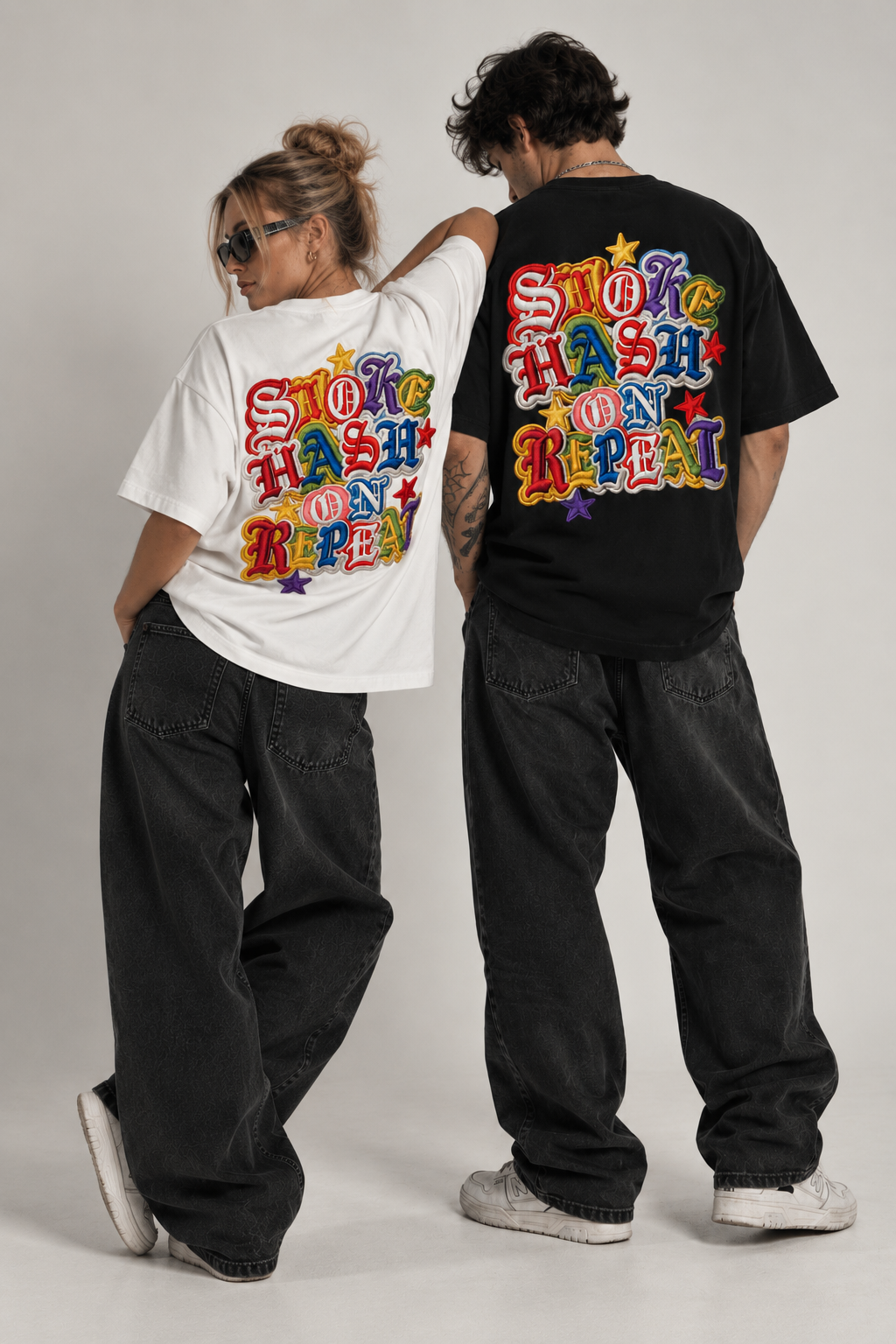 Smoke Hash on repeat - Premium Oversized Shirt