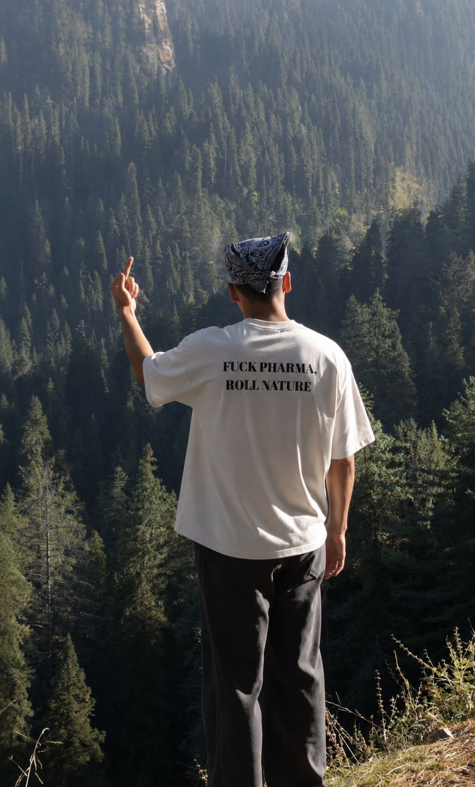 FUCK PHARMA ROLL NATURE– Cannabis Statement T-Shirt