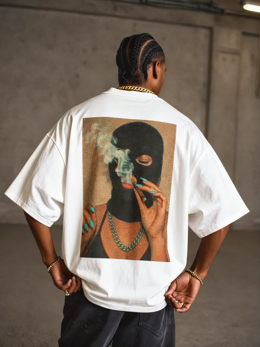 Balaclava Baddie – Dirty Luxury Cannabis Streetwear Oversized Shirt