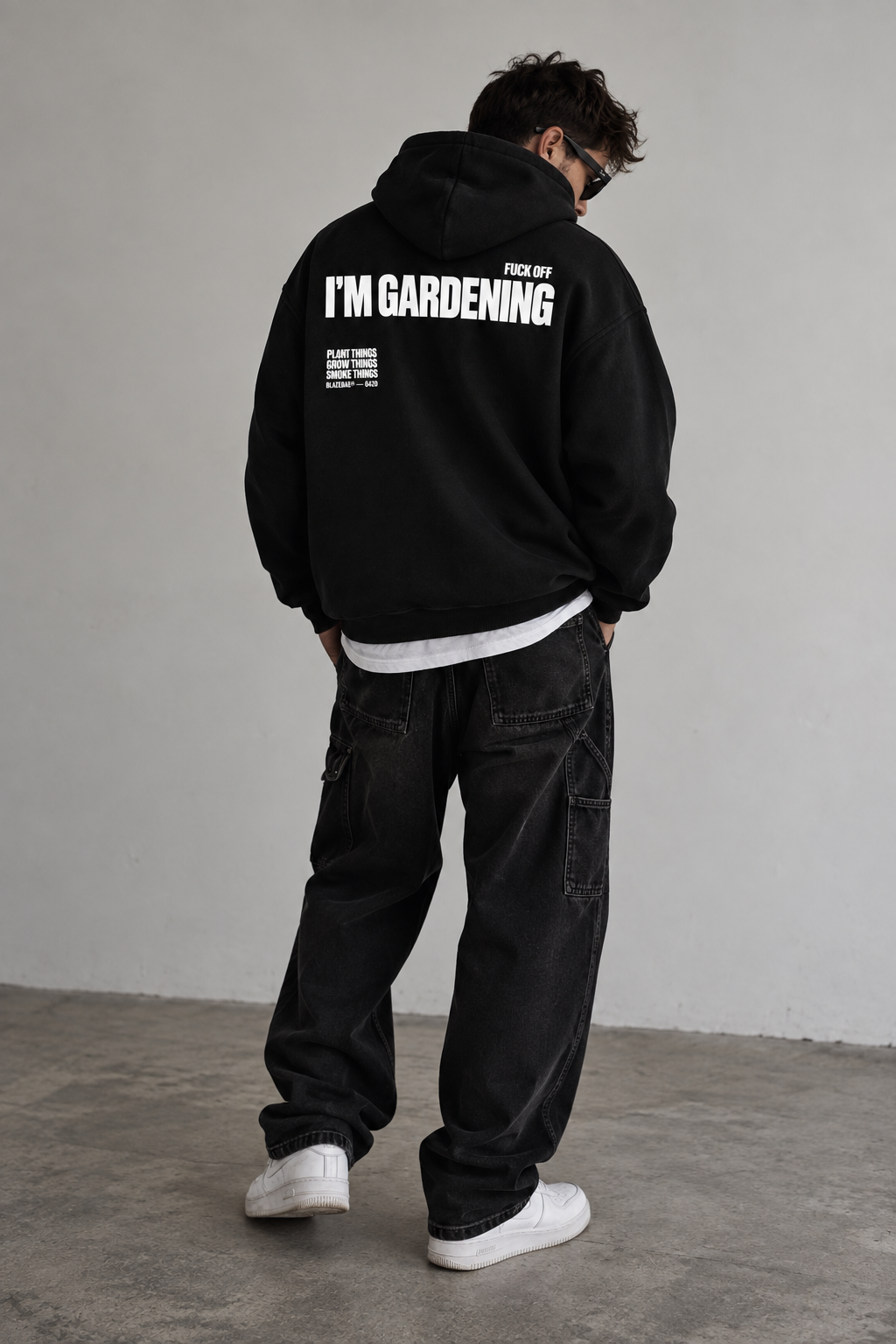 FUCK OFF I‘M GARDENING Oversized Hoodie für Cannabis Grower