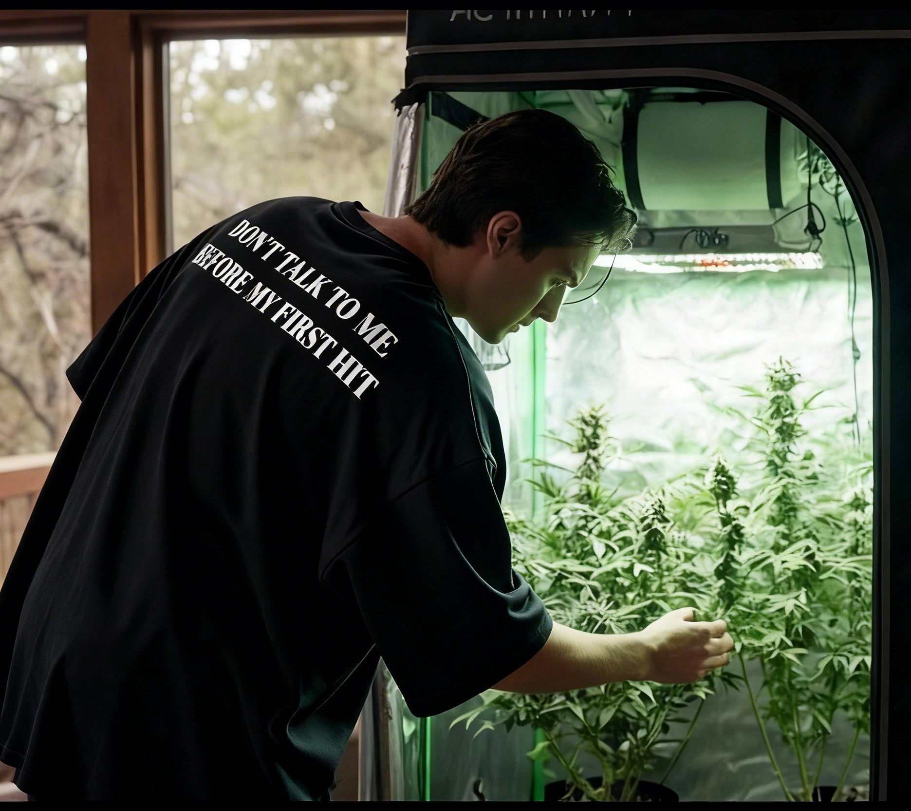 DONT TALK TO ME BEFORE MY FIRST HIT – Stoner T-Shirt