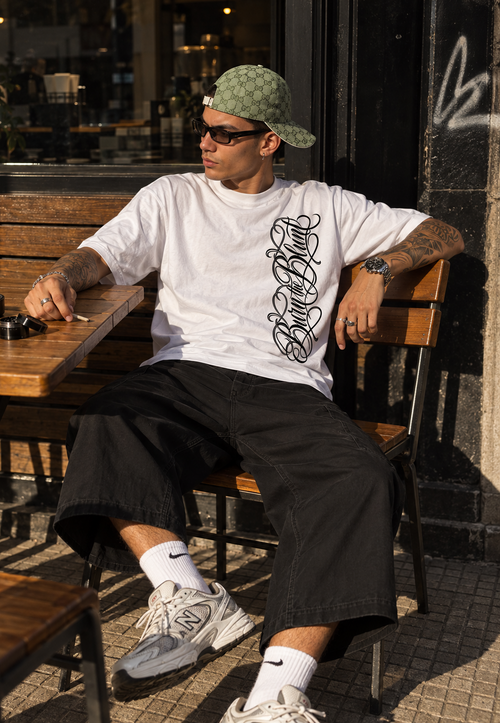 Burn the blunt Weiß T-shirt Oversize