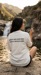 INHALE THE GOOD SHIT, EXHALE THE BULLSHIT– Cannabis T-Shirt | Oversize Shirt
