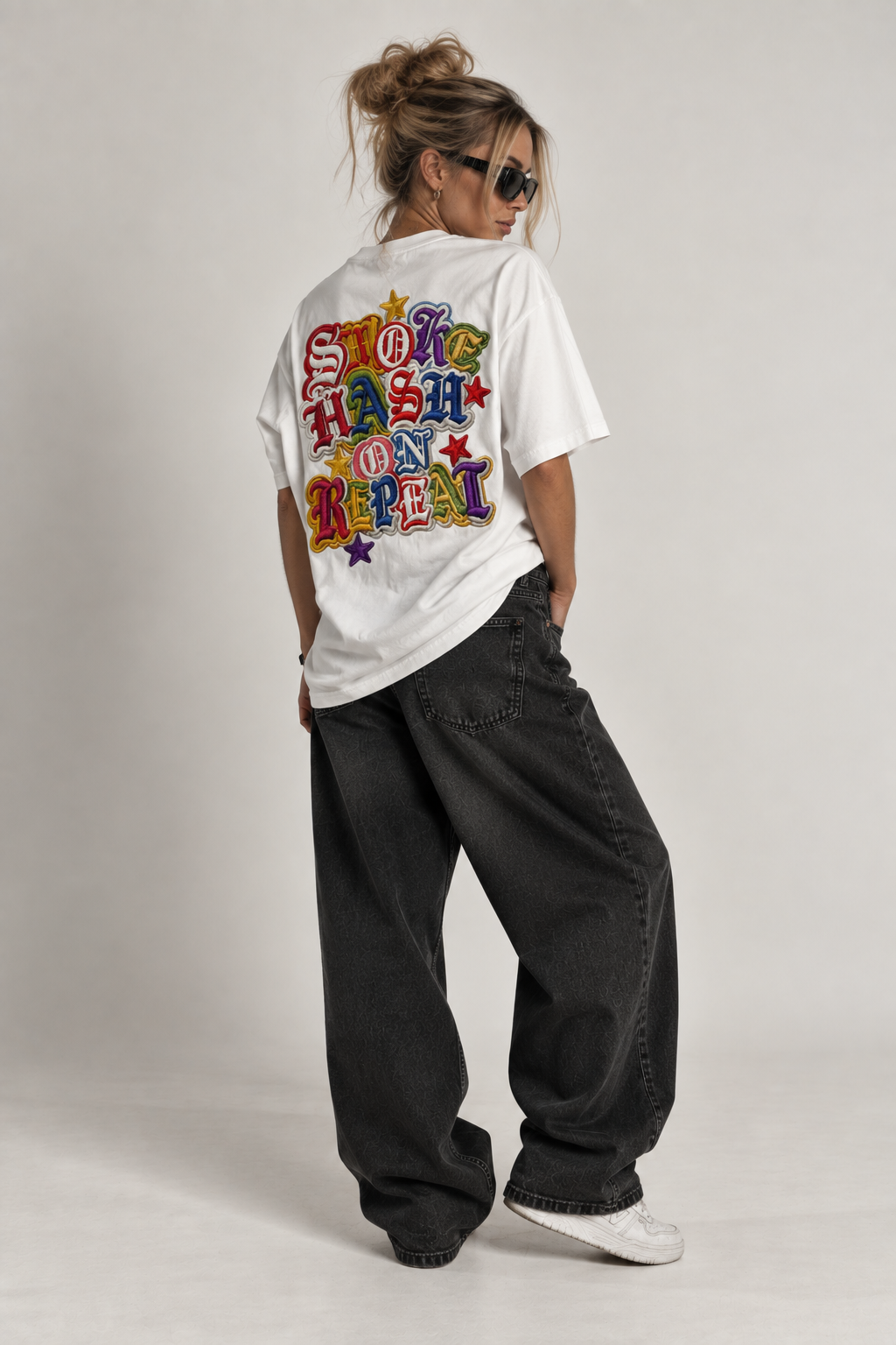 Smoke Hash on repeat - Premium Oversized Shirt