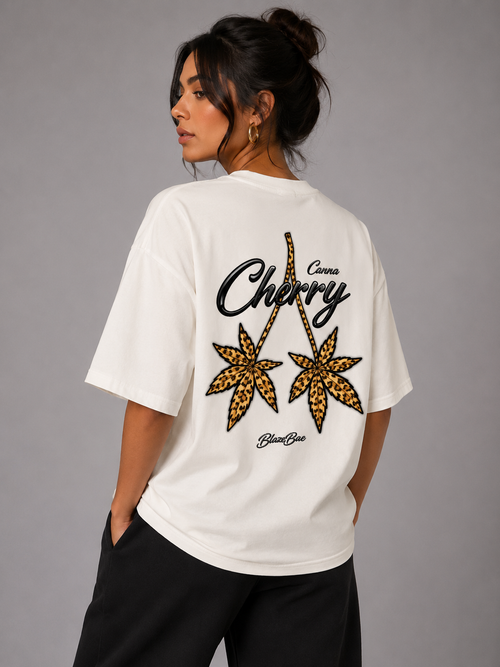CANNA CHERRY – Leo Print Oversized Shirt