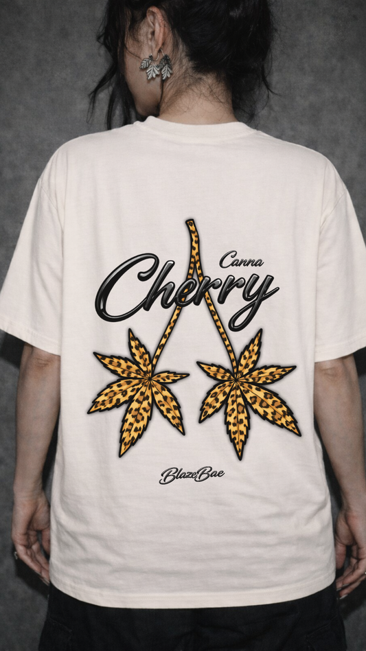 CANNA CHERRY – Leo Print Oversized Shirt