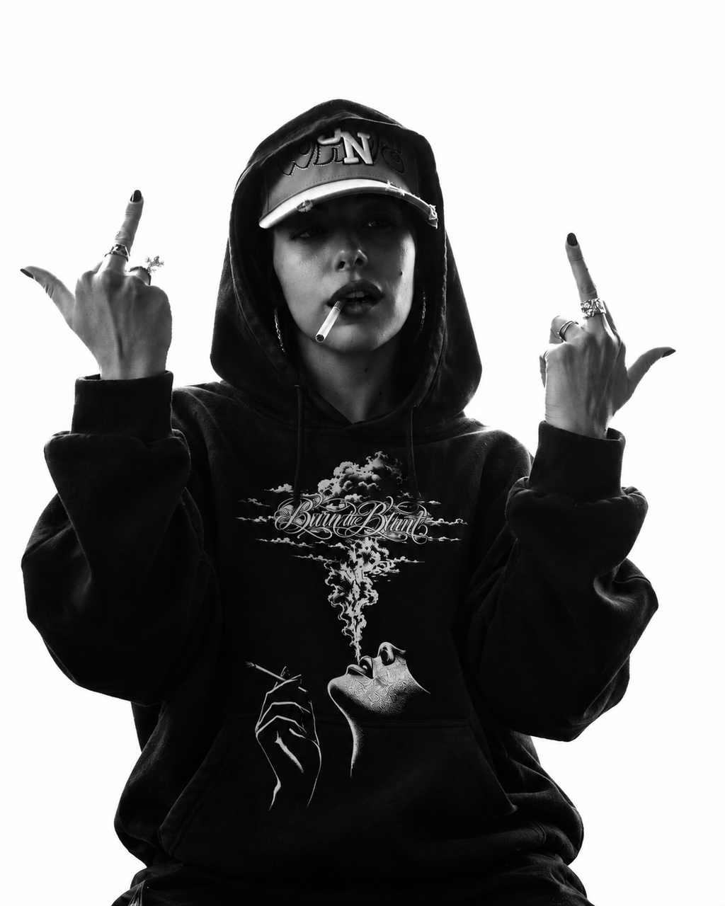 Burn The Blunt – Smoke Ritual Oversize Hoodie