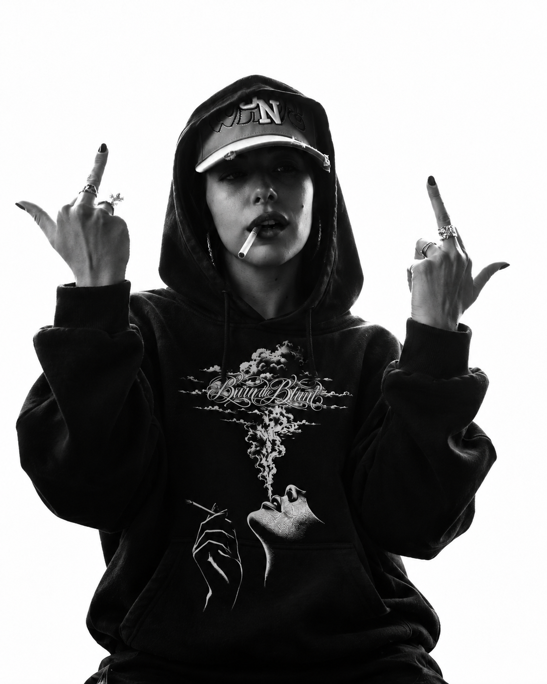 Burn The Blunt – Smoke Ritual Oversize Hoodie