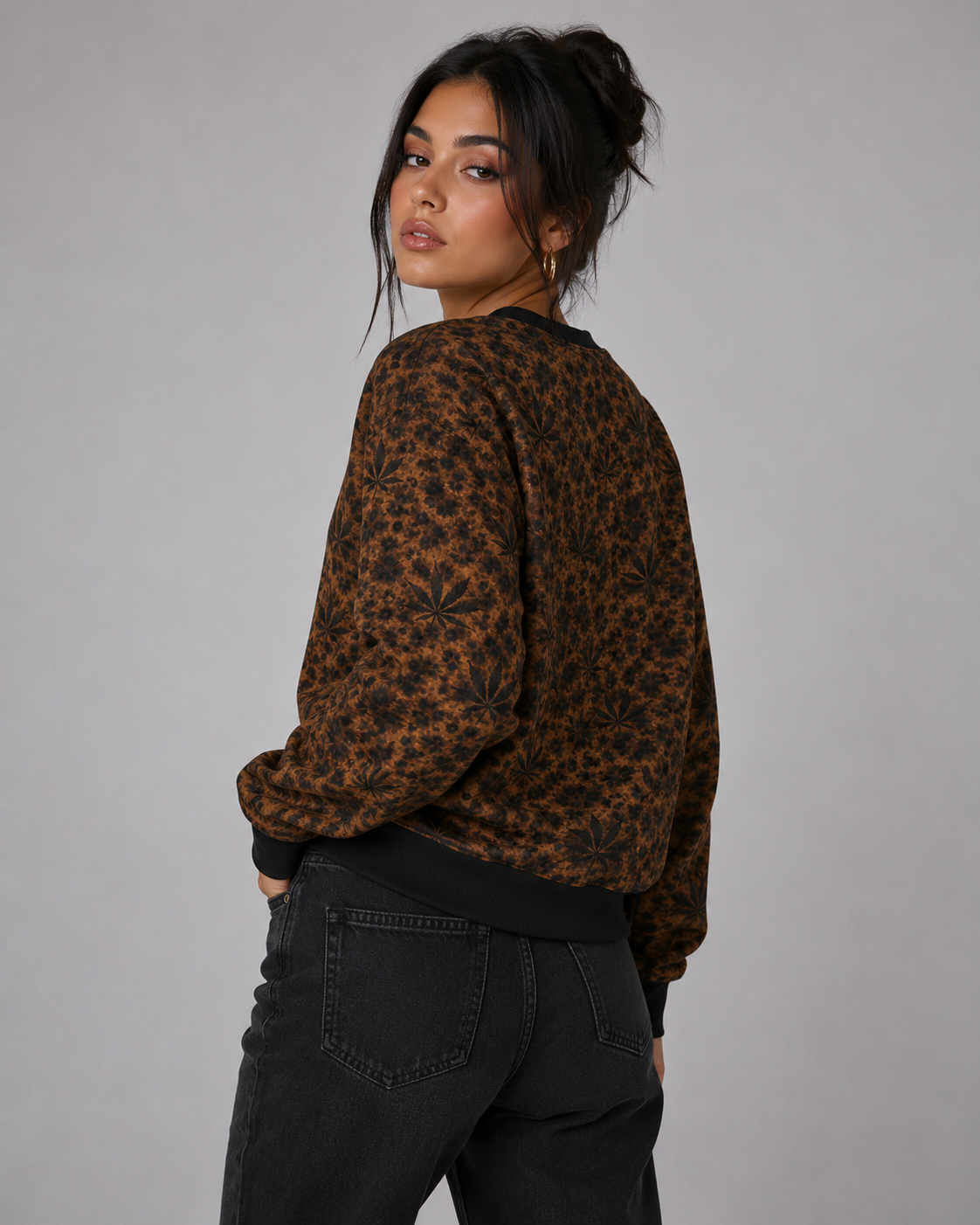 CANNABIS LEOPRINT -Sweatshirt