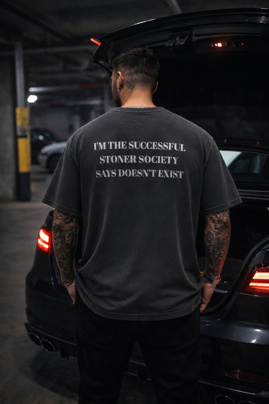 I'M THE SUCCESSFUL STONER  SOCIETY  SAYS DOESN'T EXIST Oversized Stoner Shirt