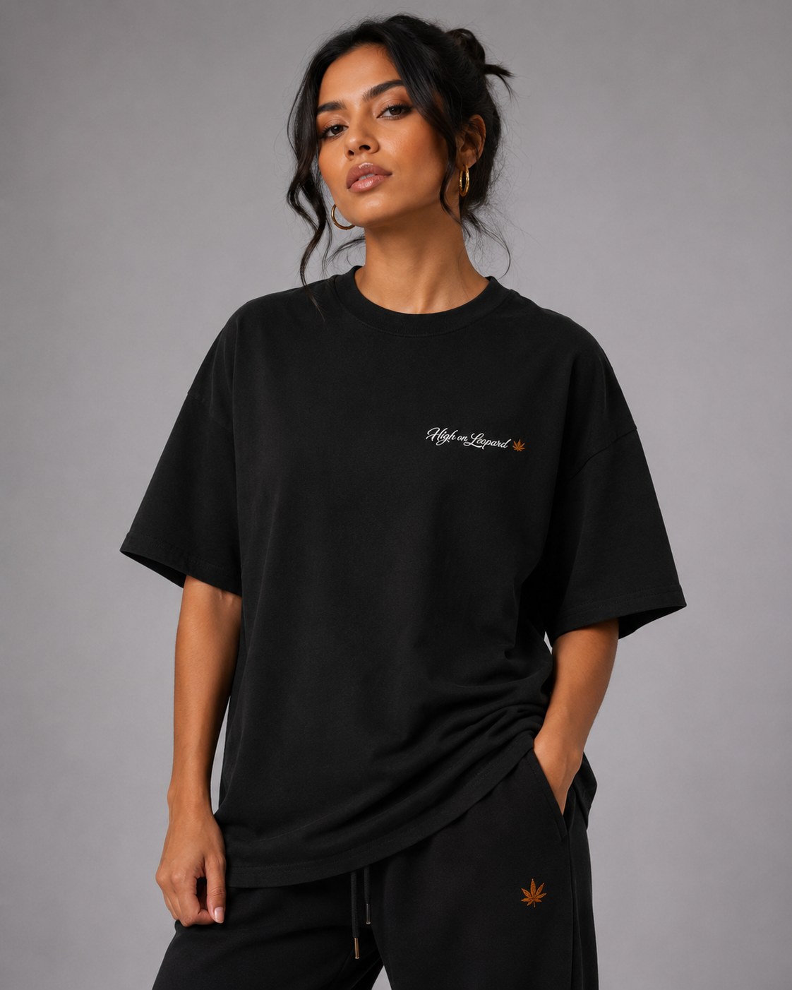 HIGH ON LEOPARD- Oversized Shirt